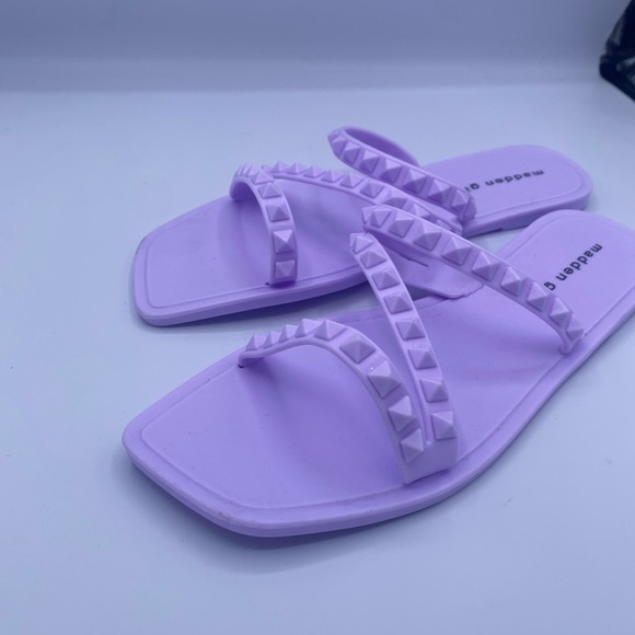 Madden Girl All Over Purple Studded Lagunna Slip On Woman’s Flat Sandals NWOT 8 - Picture 9 of 13